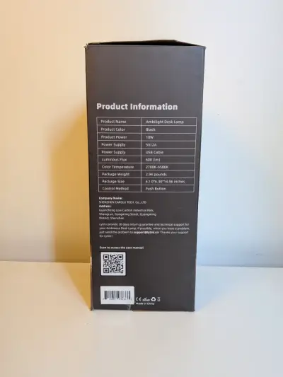 Lámpara de escritorio LED negra ajustable - miniatura 5