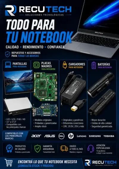 repuestos para todo tipo  NOTEBOOK & PC RecuTech - miniatura 2
