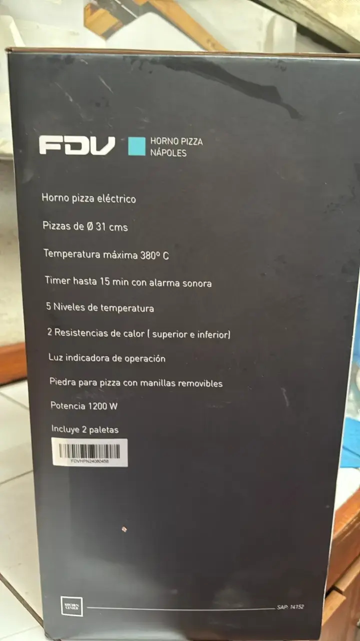 Horno para pizza FDV Nápoles rojo - 3