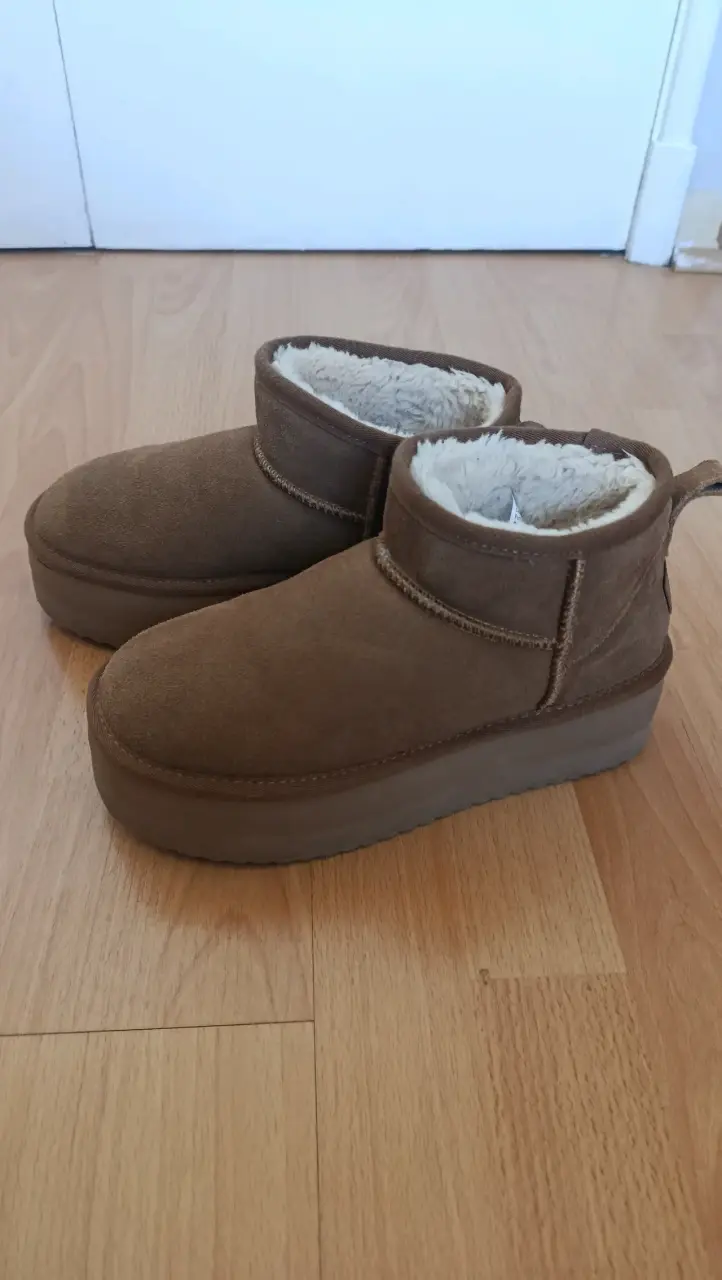 Botines de invierno marrones tipo bamers - 1