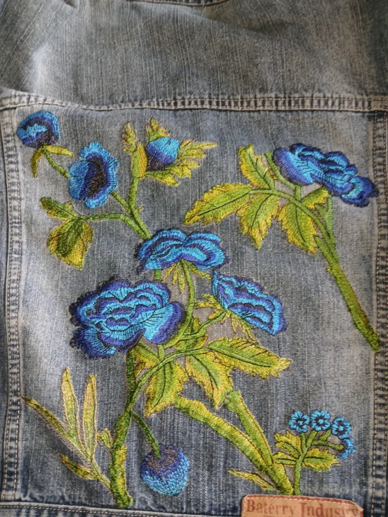 Chaqueta de mezclilla bordada - 4