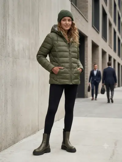 Parka verde para mujer - miniatura 1