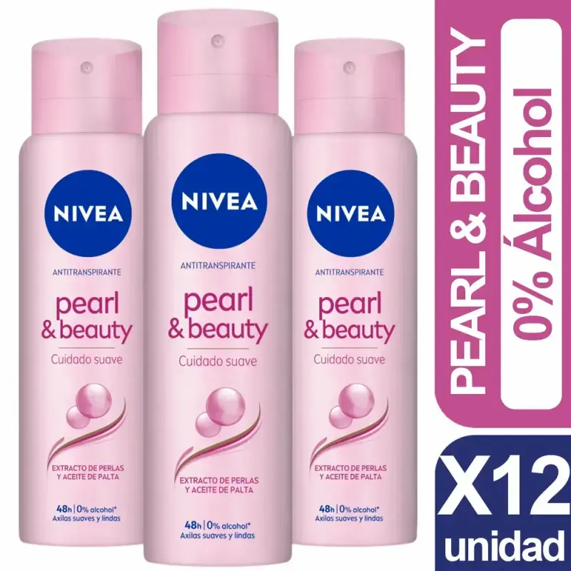 Desodorante Nivea Pearl & Beauty X12 unid - 1