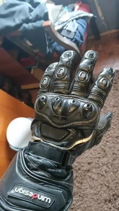 Guantes para moto Richa Stealth Black - miniatura 2