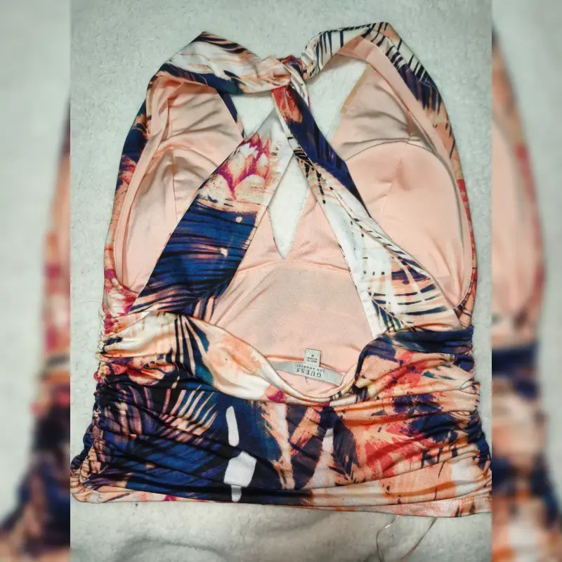 Top halter estampado floral para mujer - 2