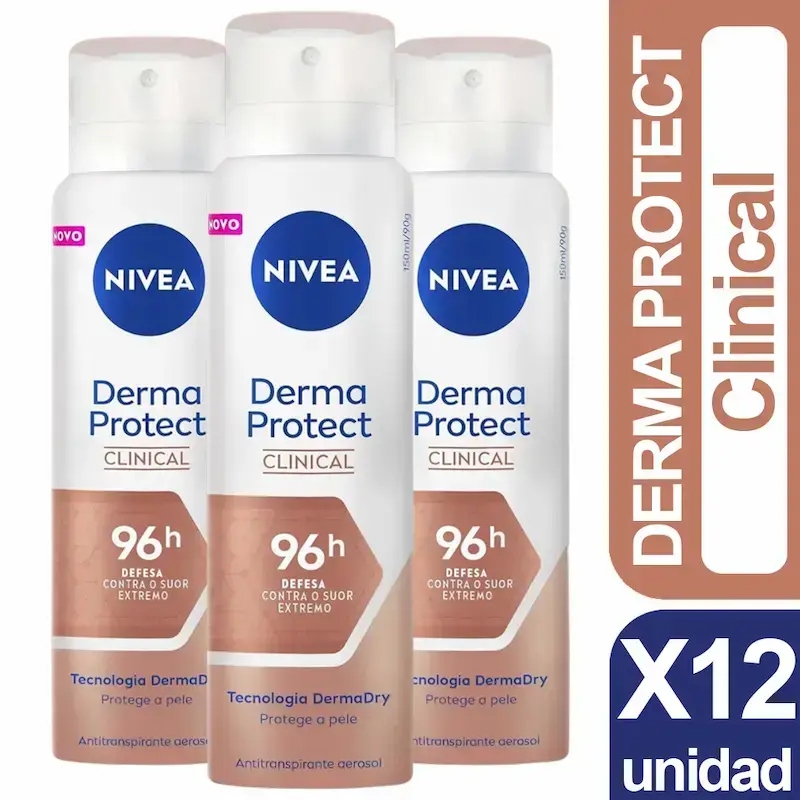 Desodorantes Nivea Derma Protect Clinical X12 unid - 1