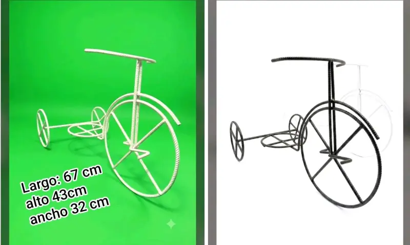 Soportes de macetas en forma de bicicleta - 5