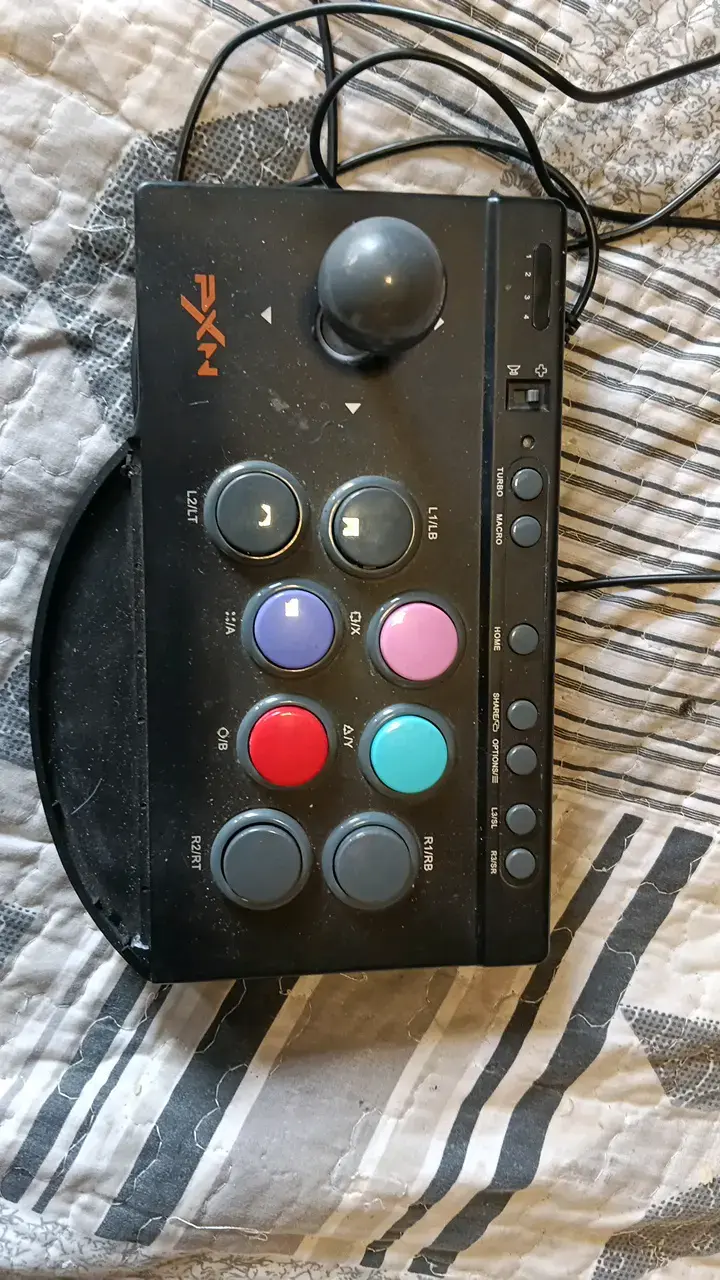 Control arcade PXN con botones coloridos - 1