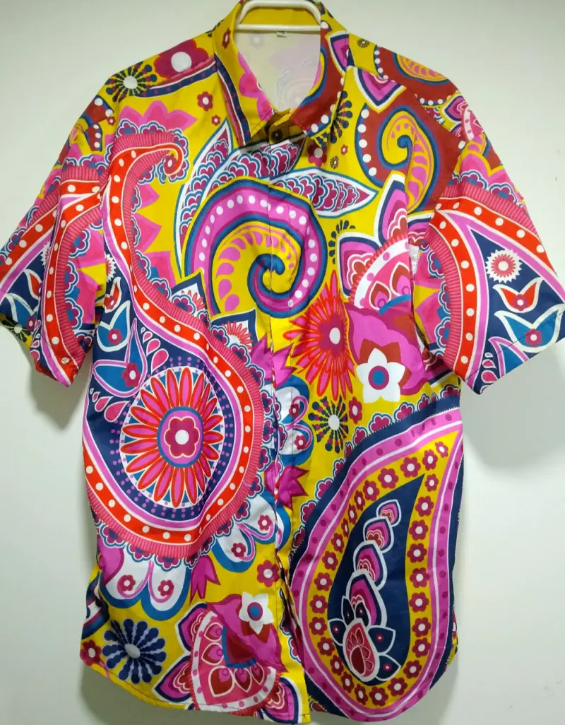 Camisa hawaiana de colores vibrantes 5XL - 1