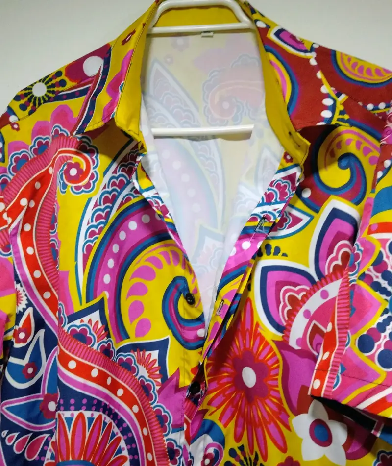 Camisa hawaiana de colores vibrantes 5XL - 4