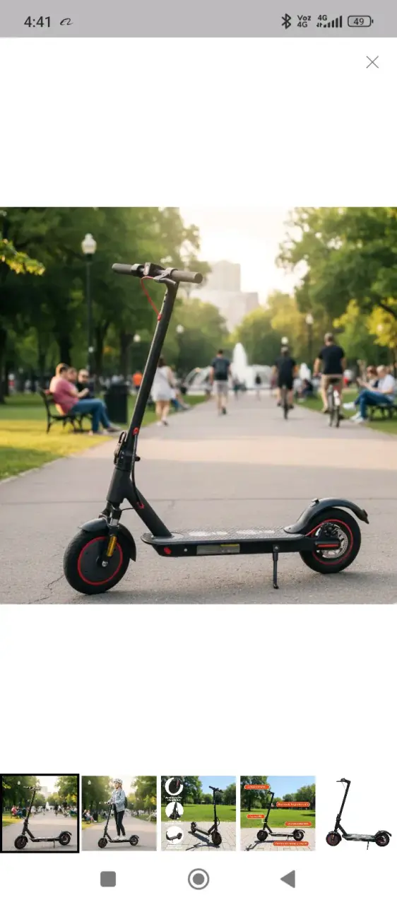 Scooter eléctrico plegable con ruedas de aleación - 3