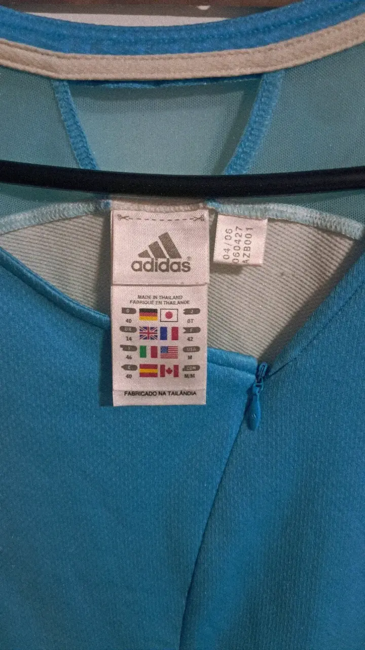 Polera deportiva Adidas azul sin mangas - 2