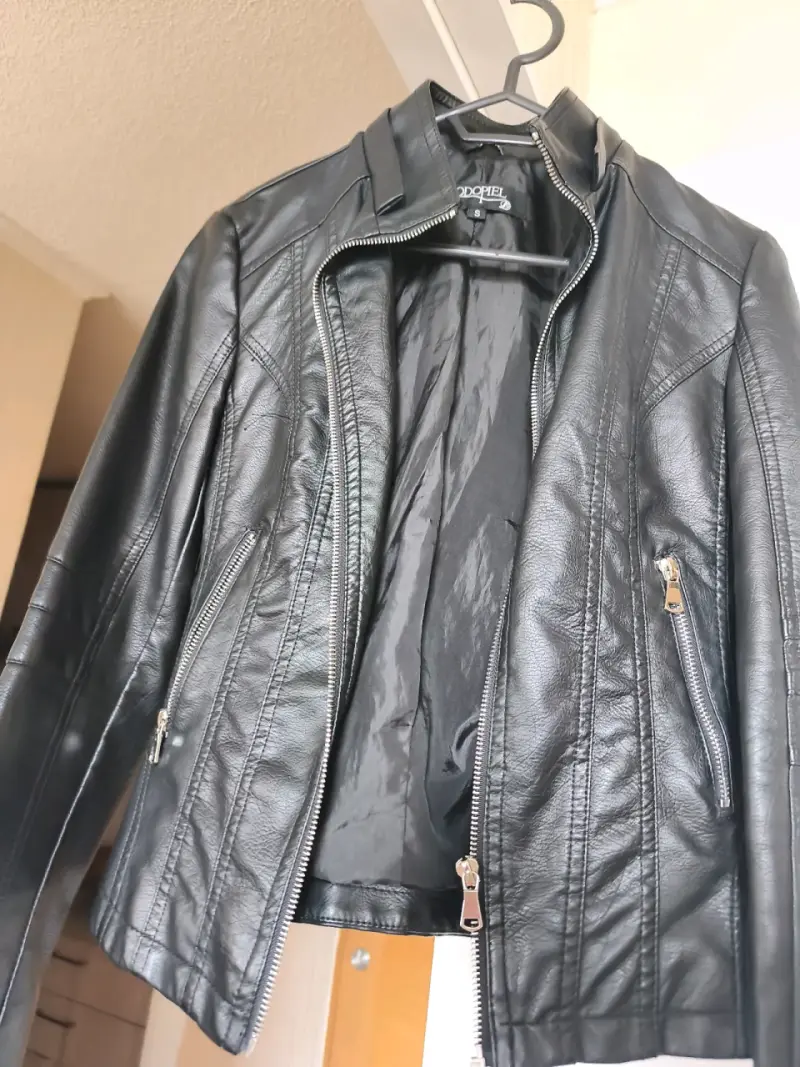 Chaqueta de cuero negra con cierre Todo piel - 4