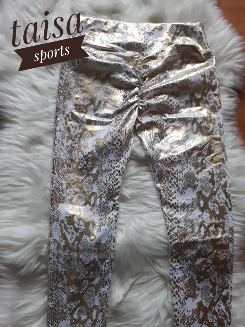Leggings deportivos estampado serpiente talla S - 3