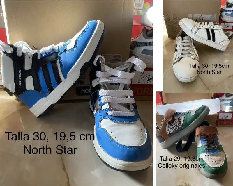 Zapatillas North Star talla 30 azul y blanco - 1