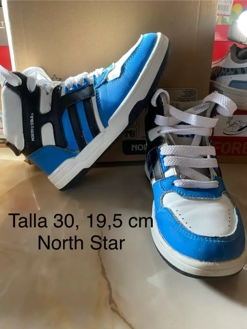Zapatillas North Star talla 30 azul y blanco - 3