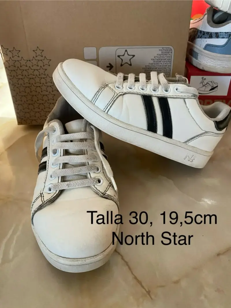 Zapatillas North Star talla 30 azul y blanco - 4
