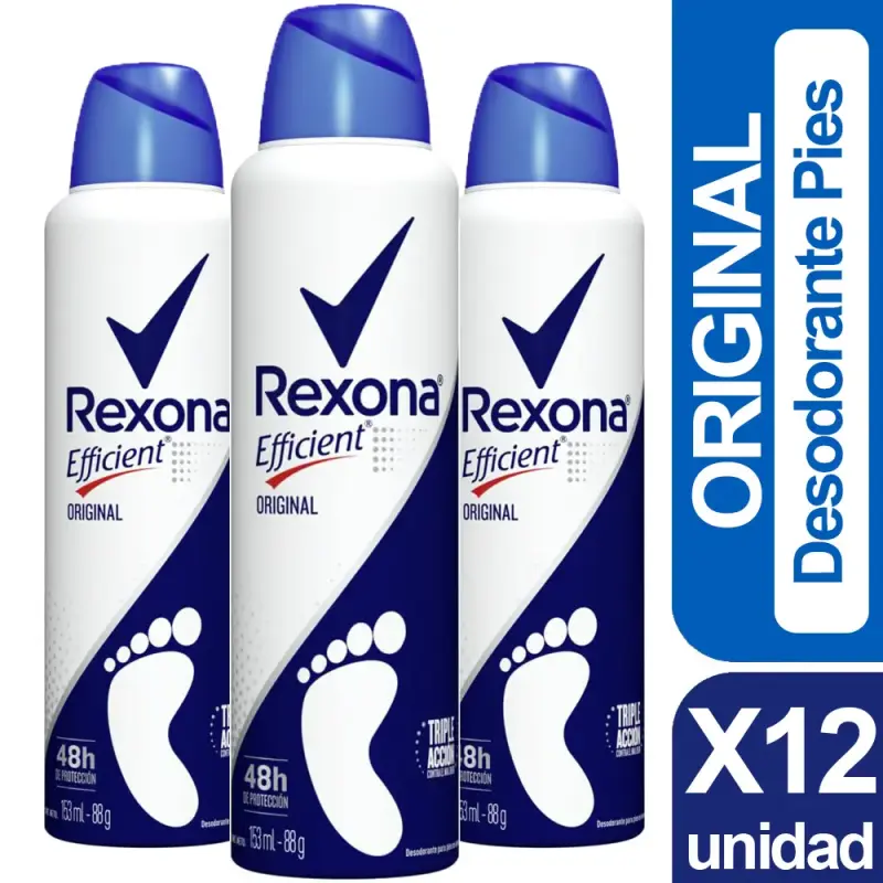 Desodorante Rexona Efficient Pies X12 unid - 1