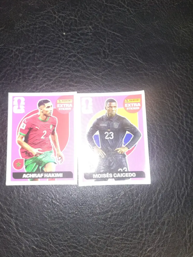 Láminas Extras Panini Achraf Hakimi y Moisés Caic