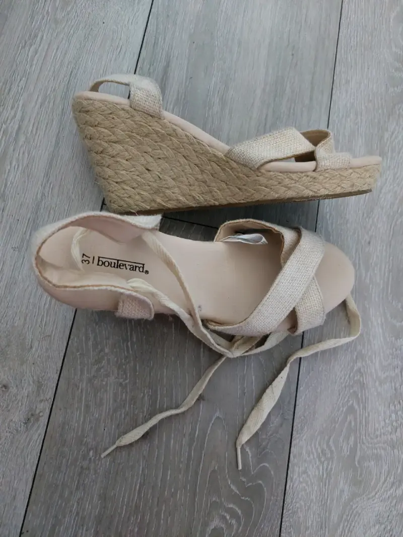 Sandalias de cuña beige Boulevard talla 37 - 2