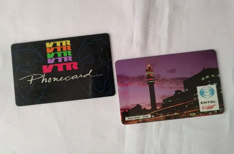 Tarjetas telefónicas VTR y Entel Chile Vintage - 1