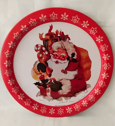 Bandeja Lata Navideña Vintage - miniatura 1