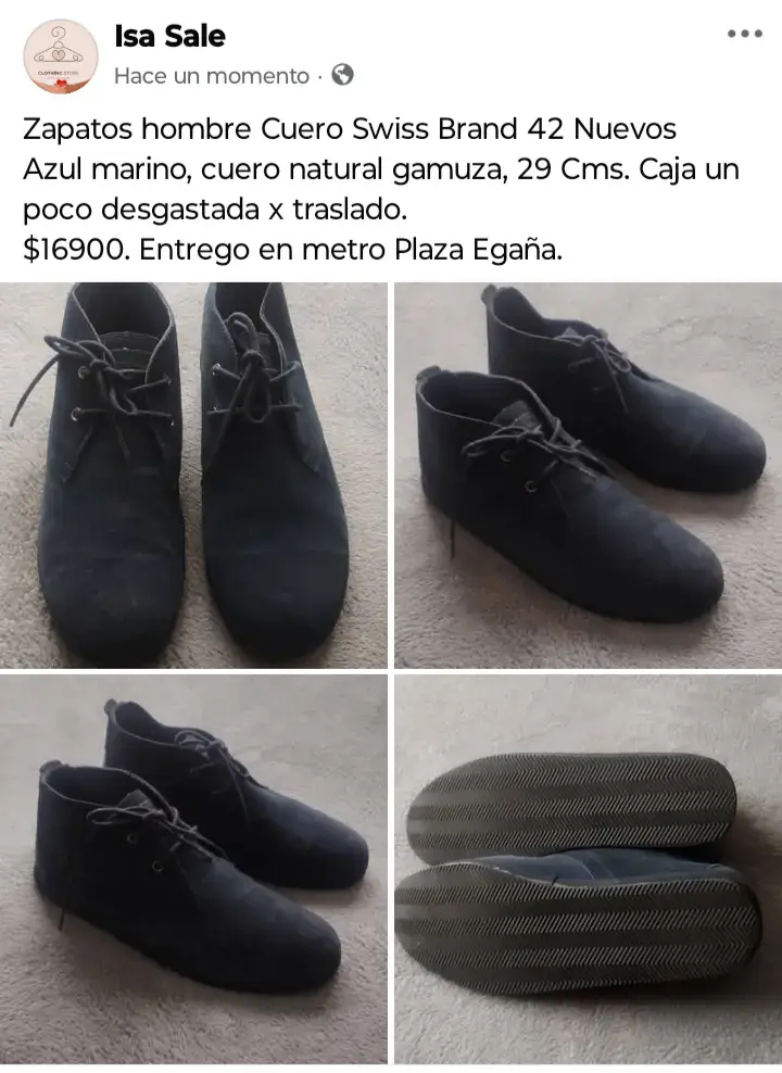 Zapatos gamuza natural nuevos 42 - 1