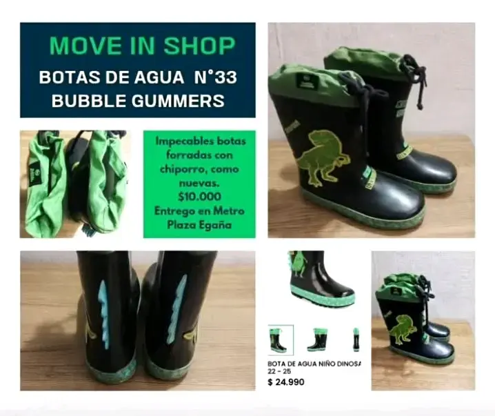 Botas de agua Bubble Gummers niño talla 33 - 1