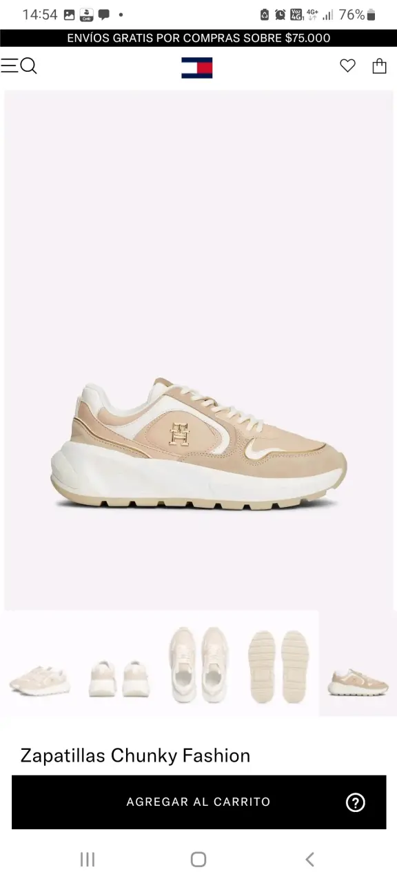 Zapatillas deportivas Tommy Hilfiger beige - 4