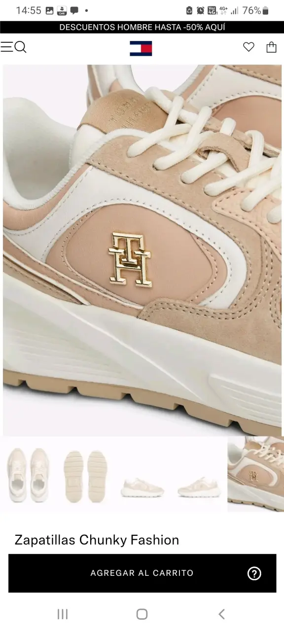 Zapatillas deportivas Tommy Hilfiger beige - 5