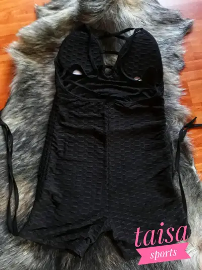 Enterizo deportivo negro talla s - miniatura 4
