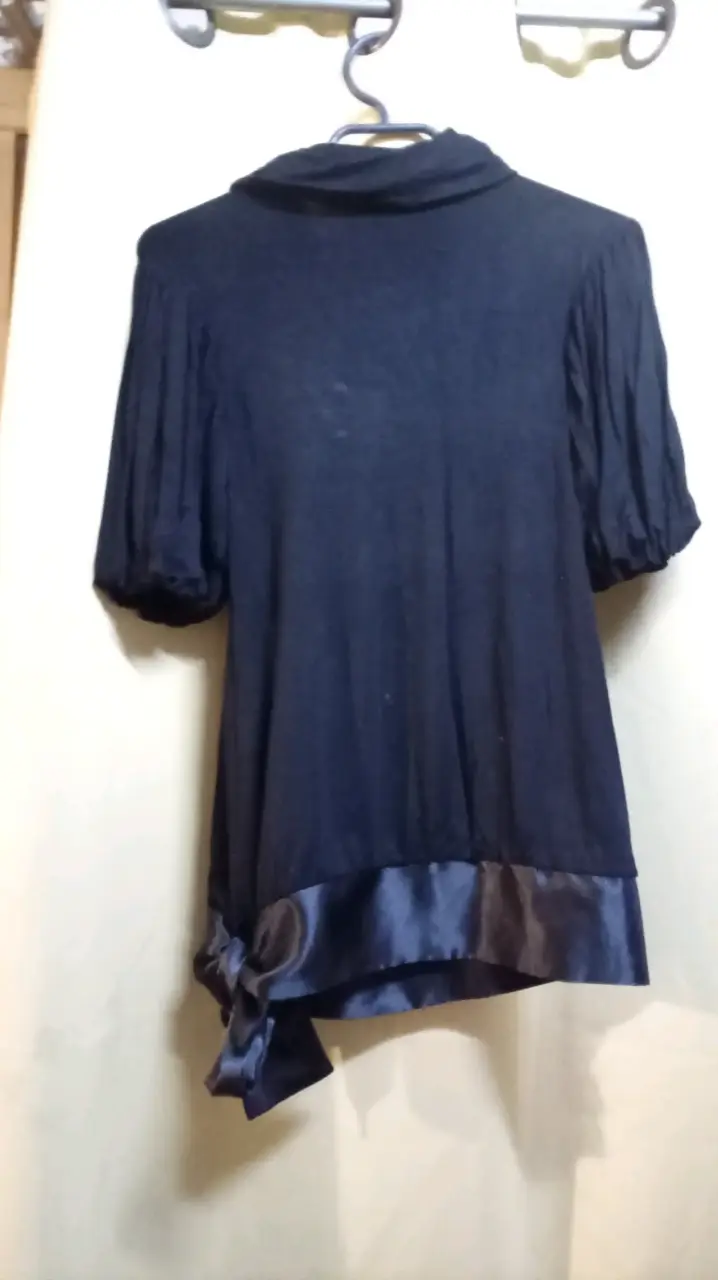 Suéter de punto azul oscuro para mujer - 3