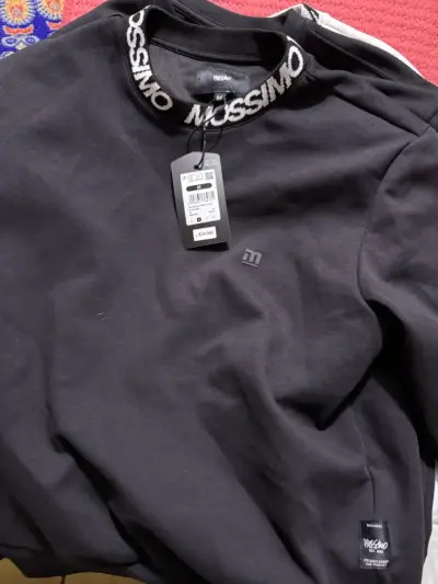 Polerón negro Massimo con cuello estampado - miniatura 1