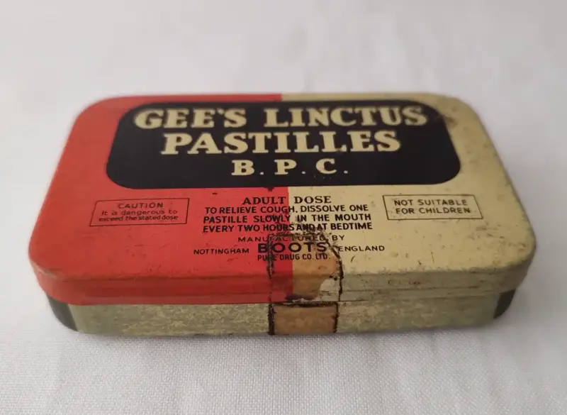 Lata vintage Gee's Linctus Pastilles - 2