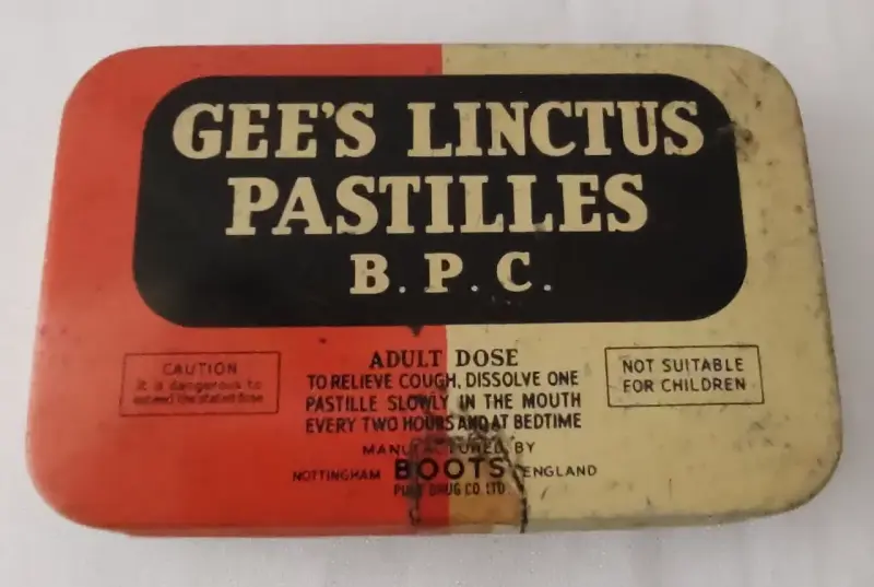 Lata vintage Gee's Linctus Pastilles - 3