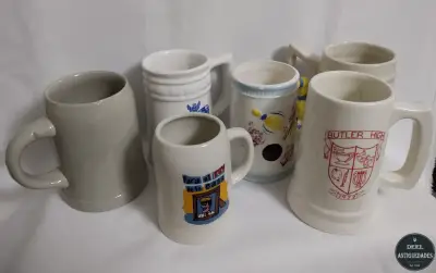 Set de jarros cerveceros de cerámica decorados - miniatura 1