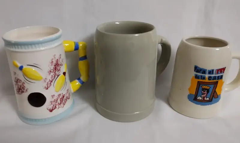 Set de jarros cerveceros de cerámica decorados - 3