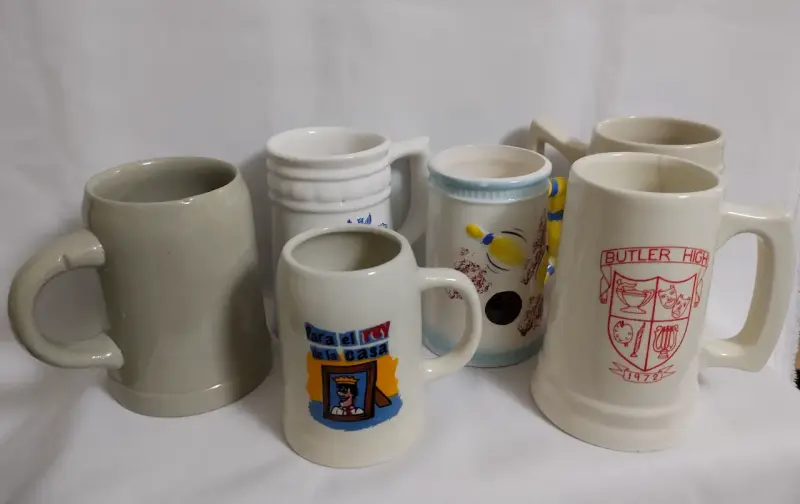 Set de jarros cerveceros de cerámica decorados - 5