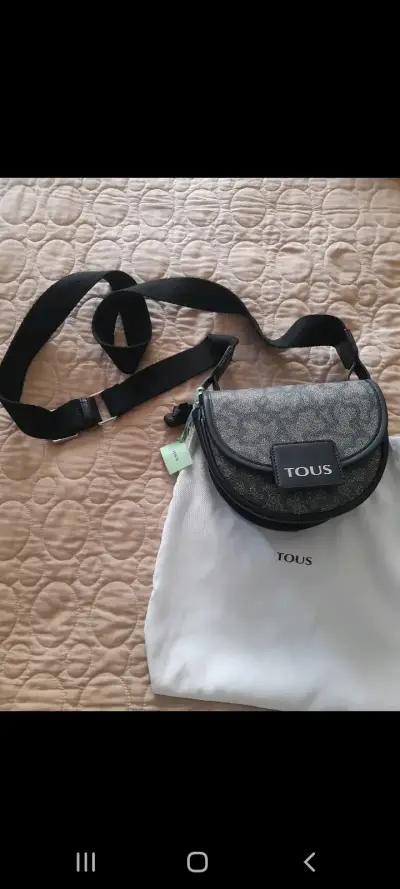 Bandolera Tous gris con correa ajustable - miniatura 1