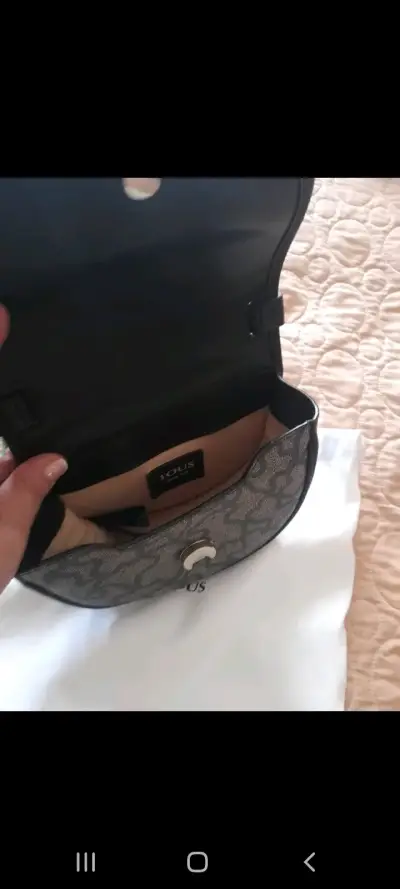 Bandolera Tous gris con correa ajustable - miniatura 3
