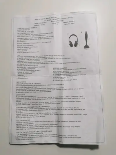 Auriculares inalámbricos negro con soporte. - miniatura 4