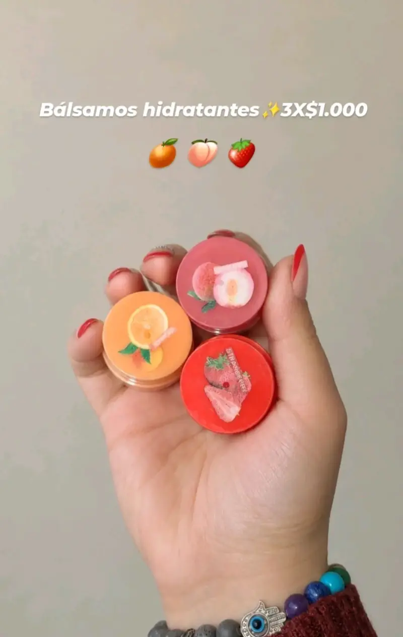 Bálsamos labiales hidratantes de frutas