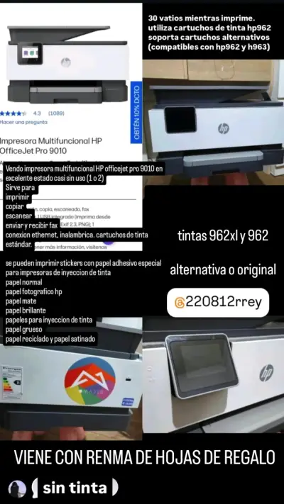 Impresora Multifuncional HP OfficeJet Pro 9010 - miniatura 1