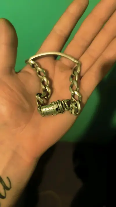 Pulsera de plata con cierre decorativo - miniatura 1
