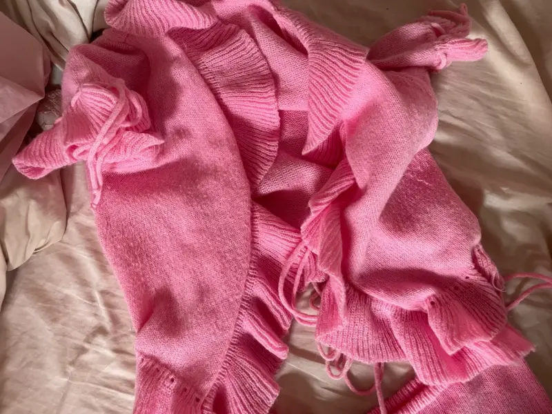 Conjunto de punto rosado - 2