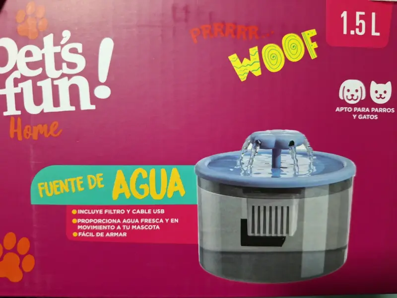 Fuente de agua para mascotas Pet's Fun 1.5L - 1