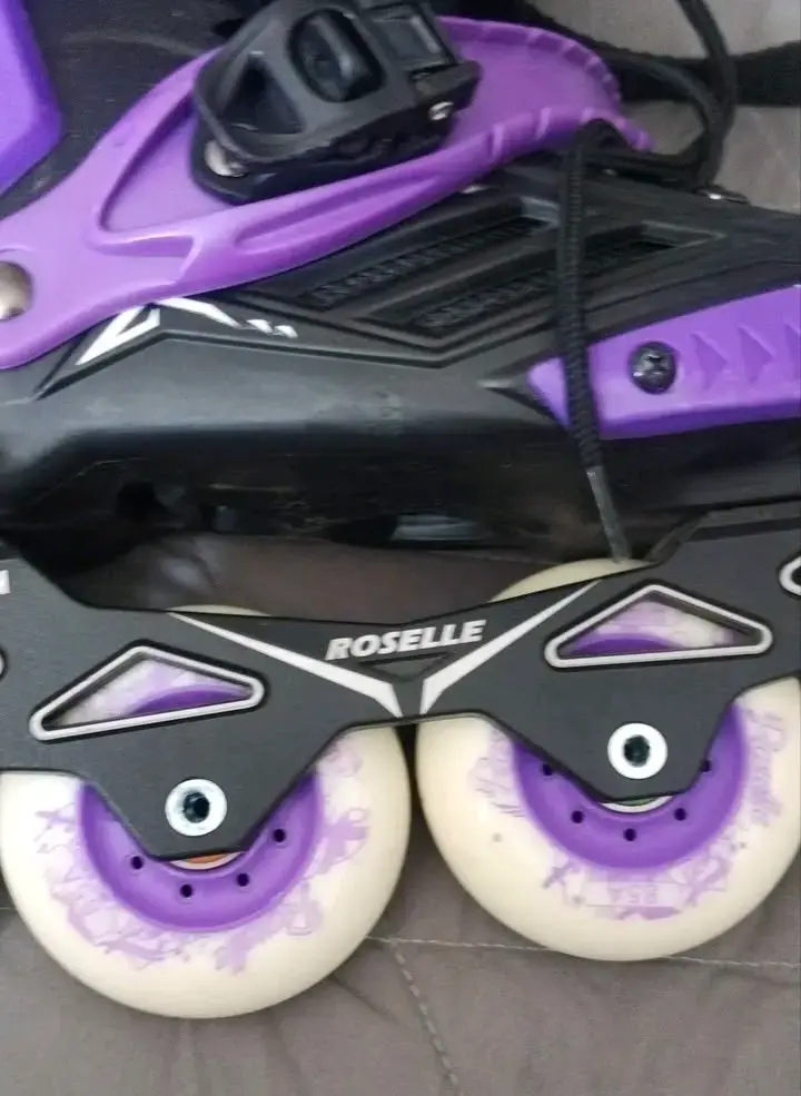 Patines en línea negros y morados - 5