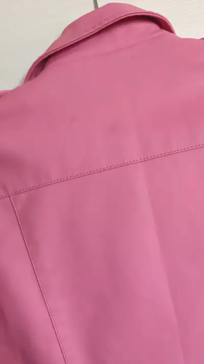 Chaqueta biker eco cuero rosa para mujer - miniatura 6