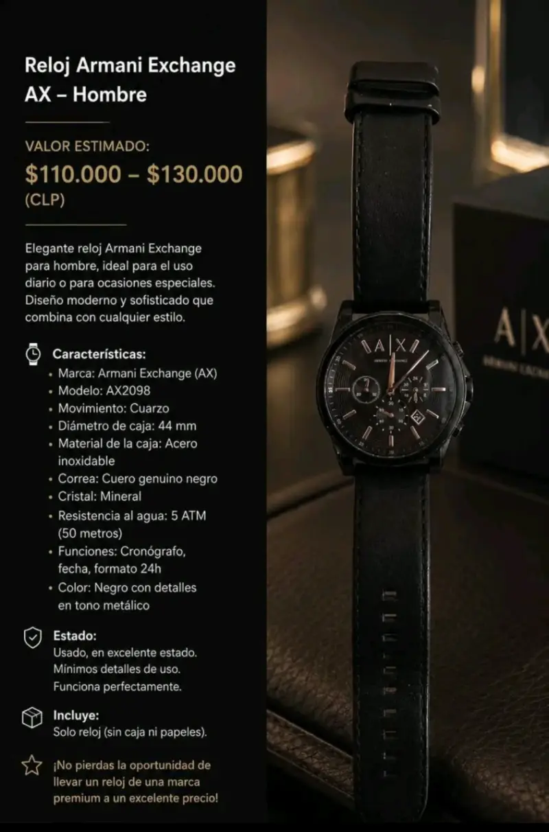 Reloj Armani Exchange AX2098 para hombre