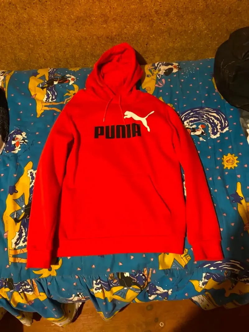 Polerón rojo Puma con capucha - 1